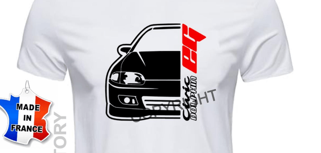 T-shirt HONDA CIVIC EG silhouette Face