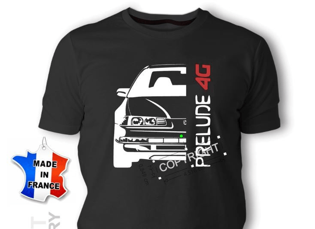 T-shirt Honda Prelude 4G Bi-ton