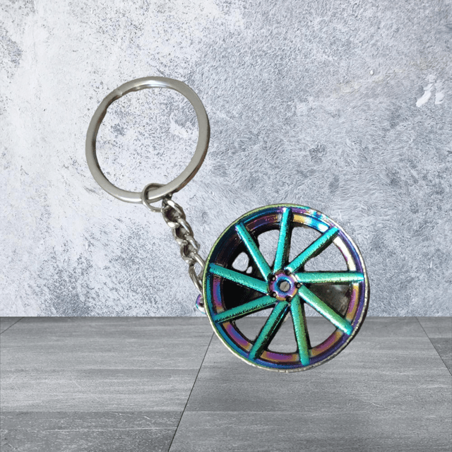 Porte clé Jantes Holo chrome