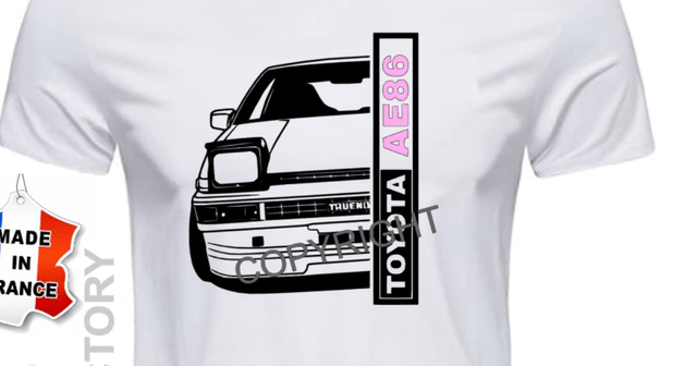 T-shirt TOYOTA AE86 Silhouette face