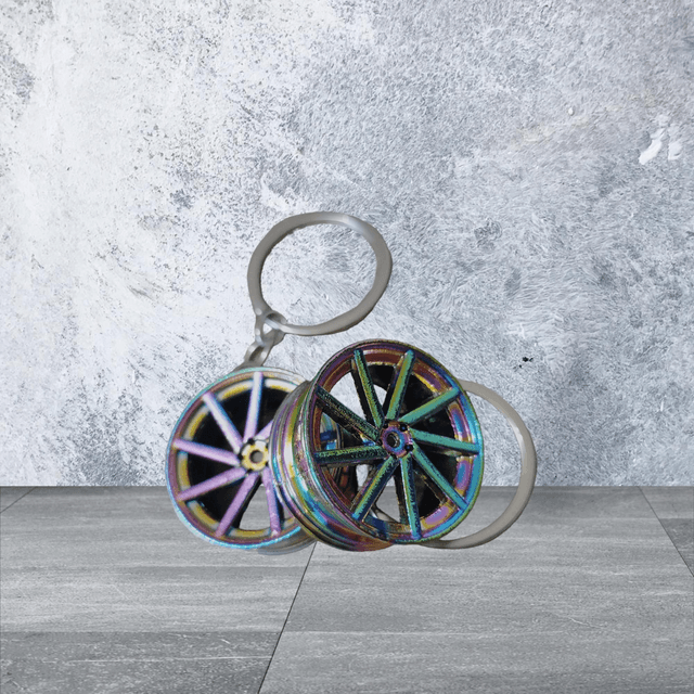 Porte clé Jantes Holo chrome