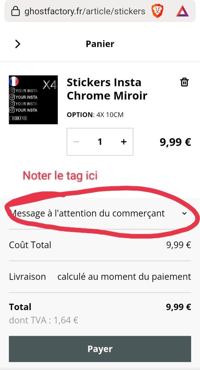 Stickers insta Holographique Caméléon Tropical