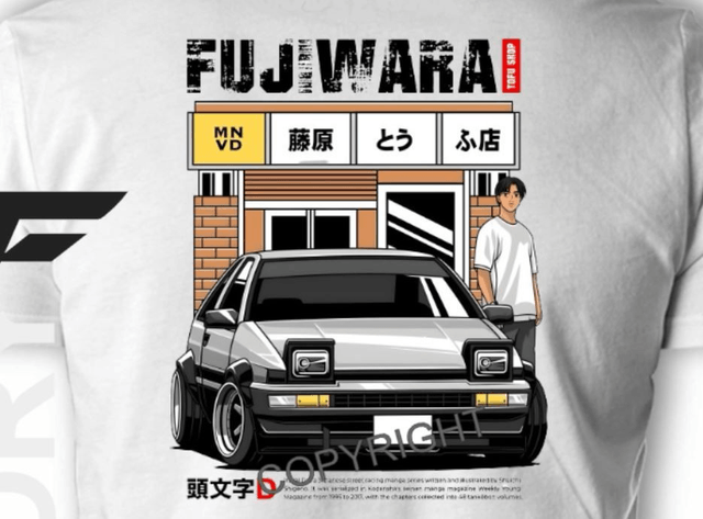 T-SHIRT AE86 Initial D FUJIWARA