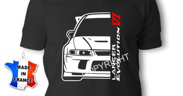 T-shirt Mitsubishi EVO 6 Silhouette face