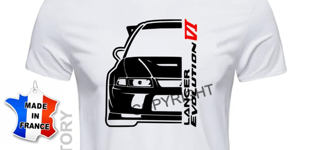 T-shirt Mitsubishi EVO 6 Silhouette face