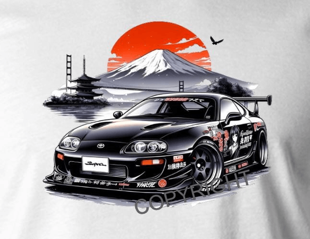 T-SHIRT TOYOTA SUPRA MK4 BLACKWOLF