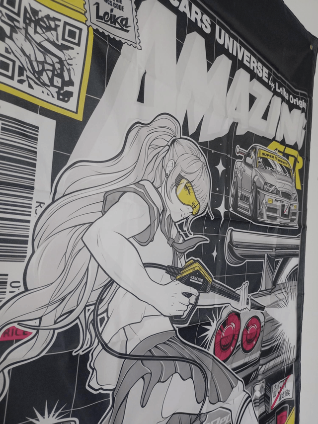 Drapeau Nissan GTR magazine