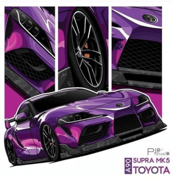 T-SHIRT TOYOTA SUPRA MK5 Pandem JDM -2