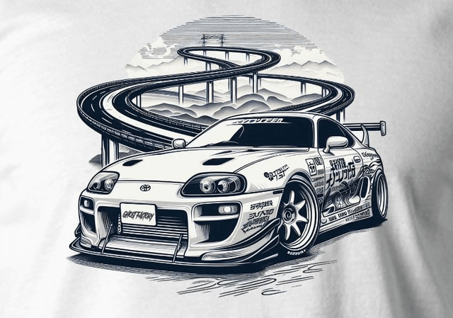 T-SHIRT TOYOTA SUPRA MK4 - 4 