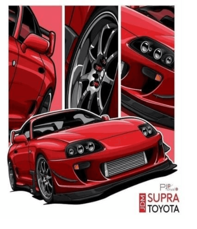 T-SHIRT TOYOTA SUPRA MK4 JDM -1