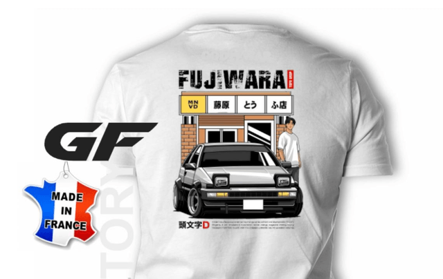 T-SHIRT AE86 Initial D FUJIWARA