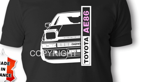 T-shirt TOYOTA AE86 Silhouette face