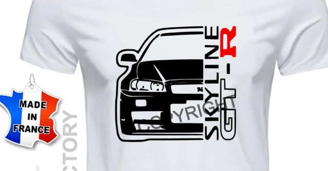 T-shirt TOYOTA Supra Mk4 silhouette Face