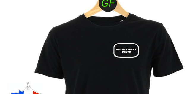 T-shirt+ Votre logo / texte DOS + COEUR +