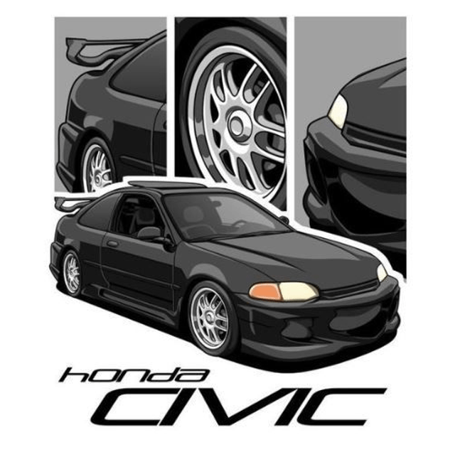 T-SHIRT HONDA CIVIC JDM -1