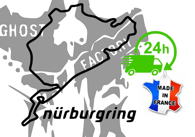Stickers circuit NURBURGRING autocollant 10CM